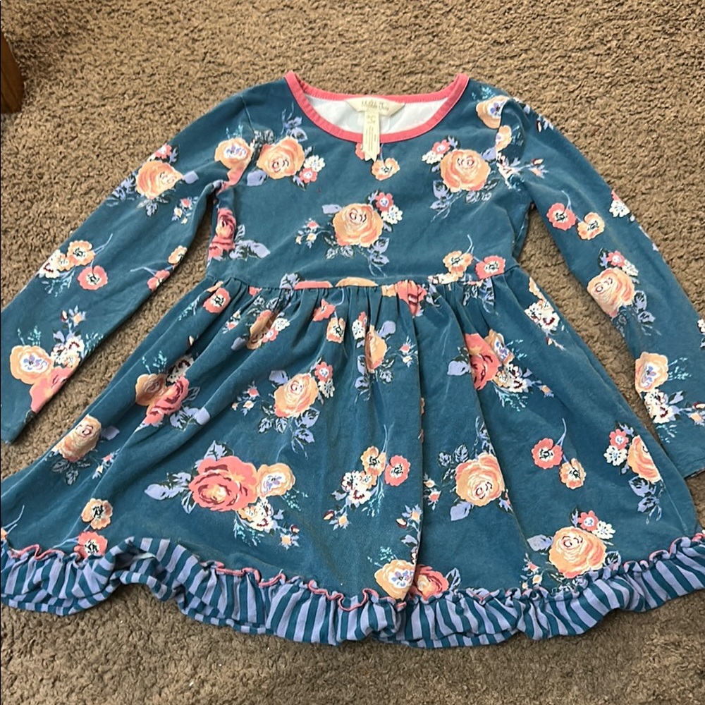 Matilda Jane Floral Blue Kids Dress size 6